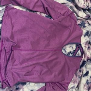 Purple ADIDAS long sleeve shirt with open back